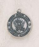 Creed Sterling Silver St. Michael Military Medal - Navy - #SS243N - w/20