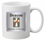 Deacon Coffee Mugs (2) Glossy White Ceramic Image on both sides  Pair of Mugs! 