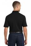 Port Authority EZCotton Polo DEACON CROSS EMBROIDEREDShort Sleeve Polo Shirt100% Pique Cotton-BLACKStandard Sizes 1