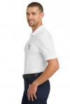 Port Authority EZCotton Polo DEACON CROSS EMBROIDEREDShort Sleeve Polo Shirt100% Pique Cotton-WHITEStandard Sizes 2