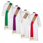 1/2 PRICECLEARANCE SALE! WHILE INVENTORY LASTS!RJ Toomey Alpha Omega Tasseled Deacon Stole Per Each - D3624 Reg: $79.90 2