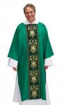 1/2 PRICECLEARANCE SALE! WHILE INVENTORY LASTS!WHILE INVENTORY LASTS!RJ Toomey/Chapel Hill Deacon Dalmatic Gothic Collection GREEN COLOR ONLY  includes matching inner stoles Only 6 left in stock