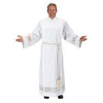 Alb - RJ Toomey Augustinian Collection Alpha & Omega Lace Insert Alb Front Wrap - 65/35 Poly/Cotton Blend # G4528 3