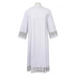 Alb - RJ Toomey Augustinian Collection Alpha & Omega Lace Insert Alb Front Wrap - 65/35 Poly/Cotton Blend # G4528