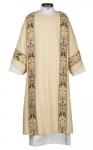 1/2 PRICECLEARANCE SALE! WHILE INVENTORY LASTS! WHILE INVENTORY LASTS!RJ Toomey New Coronation Fabric & Brocade Double Orphrey Design Deacon Dalmatic with under stole 1