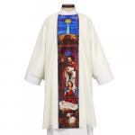 Stained Glass Nativity Dalmatic w/ under stole ONLY 6 LEFT IN STOCKGreat Gift for the Deacon!