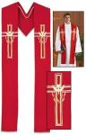  ---SALE ITEM---  RJ Toomey   Lucia Collection   Clergy/Priest Overlay Stole  Confirmation/Pentecost  Dove & Cross Design  # LS921 - 1 left