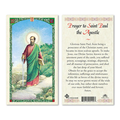 HC9-044E Quality Holy Cards (Milan, Italy) - St. Paul the Apostle ...