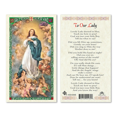 HC9-055E Quality Holy Cards (Milan, Italy) - Immaculate Conception ...