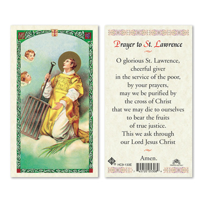 HC9-133E Quality Holy Cards (Milan, Italy) - St. Lawrence (Deacon of ...