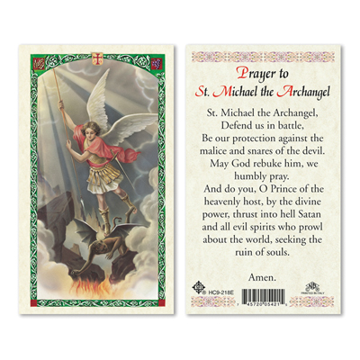 HC9-218E Quality Holy Cards (Milan, Italy) - St. Michael the Archangel ...