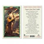 HC9-035E Quality Holy Cards (Milan, Italy) - St. Francis of Assisi w/crucifixion - Sold by 25/PKG