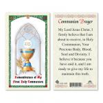 HC9-155E Quality Holy Cards (Milan, Italy) - Communion Prayer/Chalice - Sold by 25/PKG