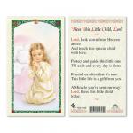 HC9-164E Quality Holy Cards (Milan, Italy) - Bless This Little Child Lord/Girl - Sold by 25/PKG