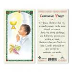 HC9-185E Quality Holy Cards (Milan, Italy) - Communion Prayer/Boy - Sold by 25/PKG