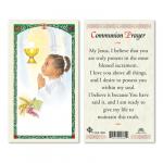 HC9-186E Quality Holy Cards (Milan, Italy) - Communion Prayer/Girl - Sold by 25/PKG