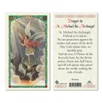 HC9-218E Quality Holy Cards (Milan, Italy) - St. Michael the Archangel -  Sold by 25 per PKG