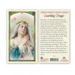 HC9-242E Quality Holy Cards (Milan, Italy) - Mary Praying/Courtship Prayer -  Sold by 25/PKG