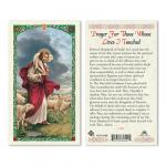HC9-249E Quality Holy Cards (Milan, Italy) - Good Shepherd/Prayer for those whose lives I touched -  Sold by 25/PKG