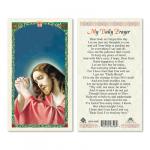 HC9-255E Quality Holy Cards (Milan, Italy) - Jesus/My Daily Prayer -  Sold by 25/PKG