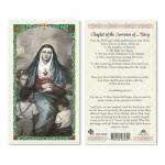 HC9-265E Quality Holy Cards (Milan, Italy) - Madonna/Chaplet of the Sorrows of Mary -  Sold by 25/PKG
