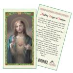 HC9-270E Quality Holy Cards (Milan, Italy)  - Sacred Heart of Jesus/Healing Prayer at Bedtime -  Sold by 25/PKG