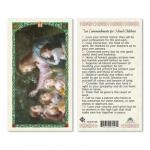 HC9-273E Quality Holy Cards (Milan, Italy)  - Jesus with Children/10 Commandments for School Children -  Sold by 25/PKG