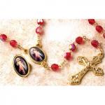  Ladies Rosary & Lapel Pin Set - Divine Mercy -  (Made in Italy) - R598DMG