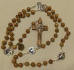 Men's Rosary - St. Benedict - 8mm Olive Wood Beads - R653BEN