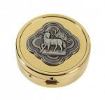 Sudbury Brass Ministerial Quality Silver Plate Agnus Dei Design - Medium Size Pyx # B3423 - holds 10 hosts