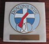 Terra Sancta Deacon Wife - large - 4in. x 4in. Paperweight - 3 left in stock - engraving plate included