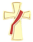 Terra Sancta Deacon Cross  Lapel Pins - available in 4 liturgical colors