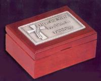 Terra Sancta Deacon Pewter Keepsake Box - comes with an engravable plate